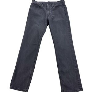 Levis‎ 541 Jeans Mens 34 Gray Charcoal Wash Athletic Taper Stretch Denim 36x33